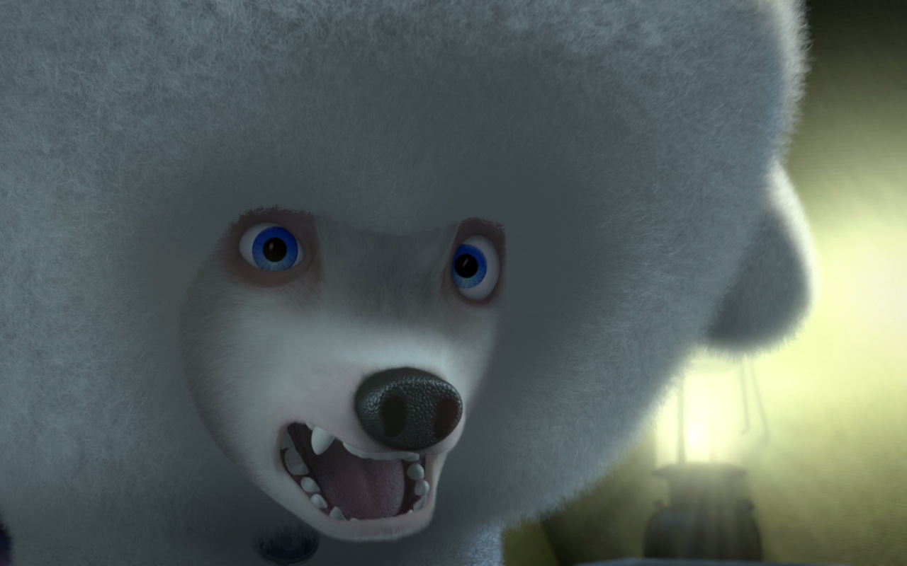 Белый пудель из мультфильма