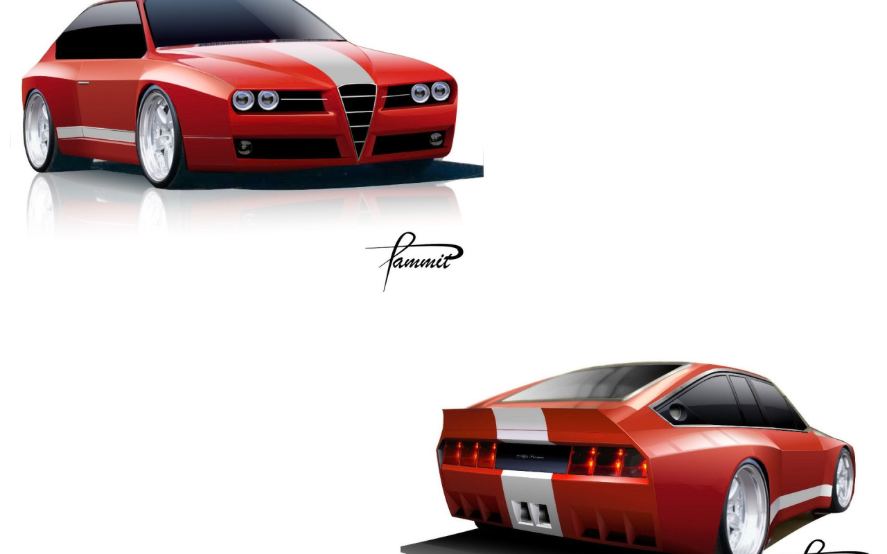 Красивый автомобиль Alfa Romeo gtv