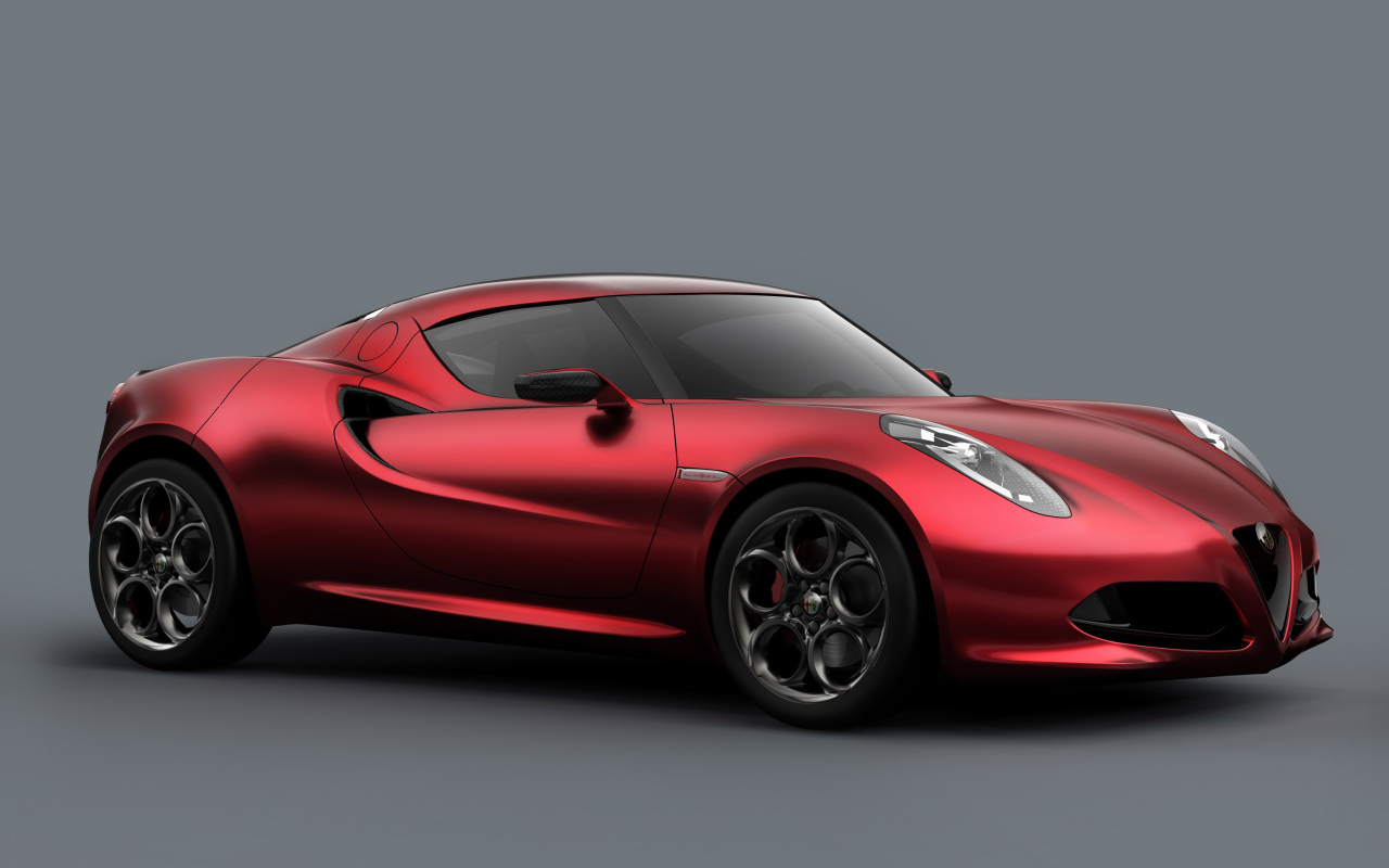 Красивый автомобиль Alfa Romeo 4c в Москве