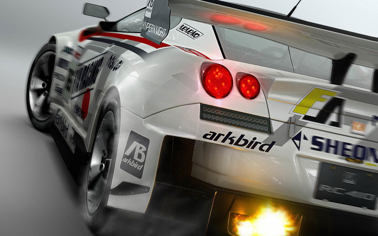 Выхлоп с огнем