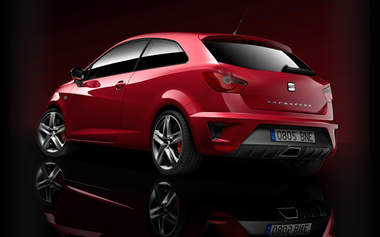 Автомобиль Seat Ibiza на дороге