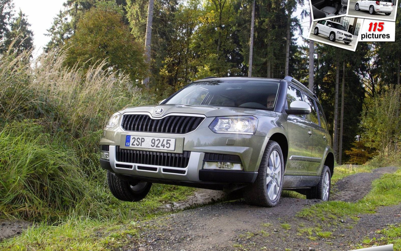 Красивый автомобиль Skoda Yeti 2014 в Москве