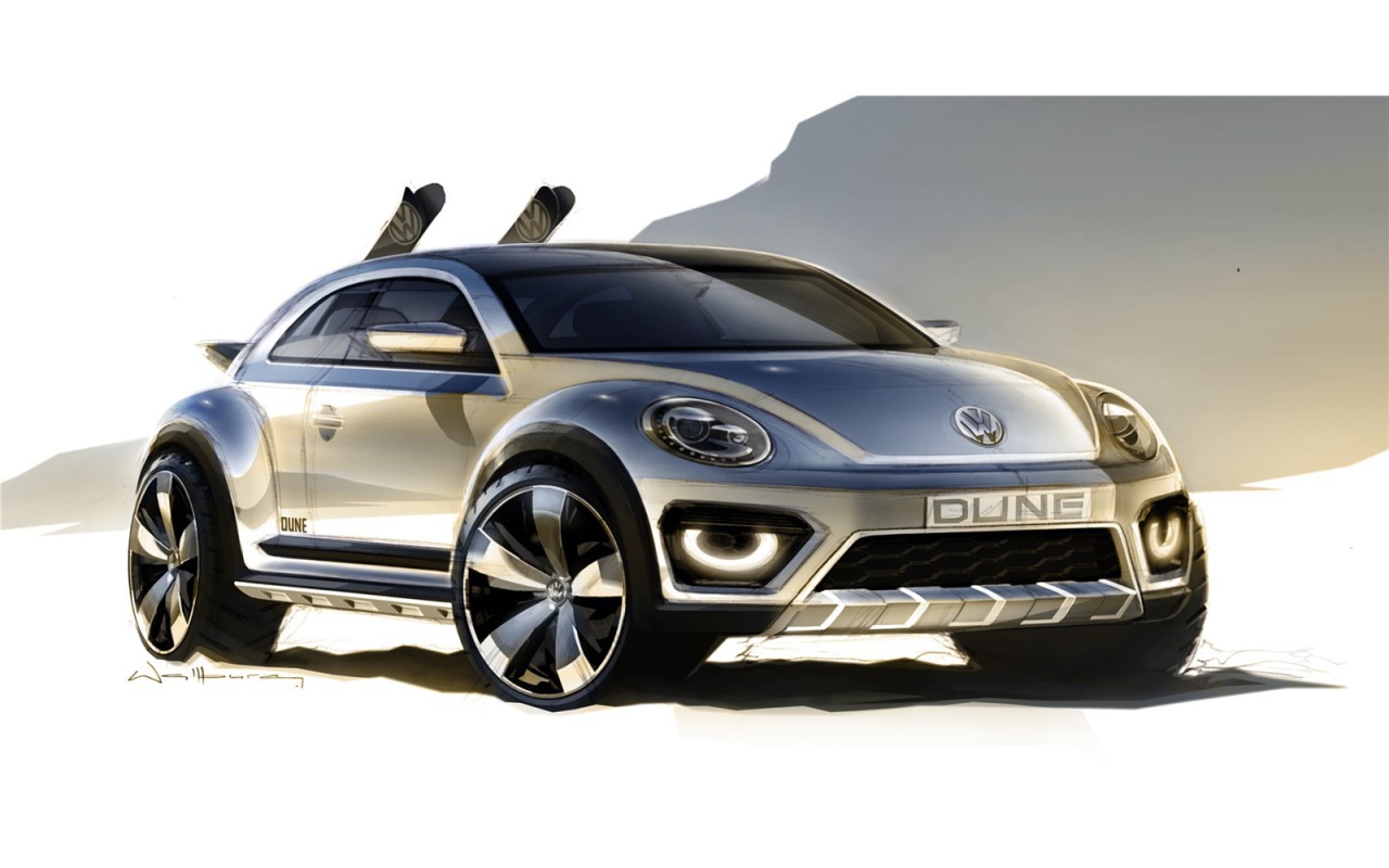Красивый автомобиль Volkswagen Beetle Dune 2014