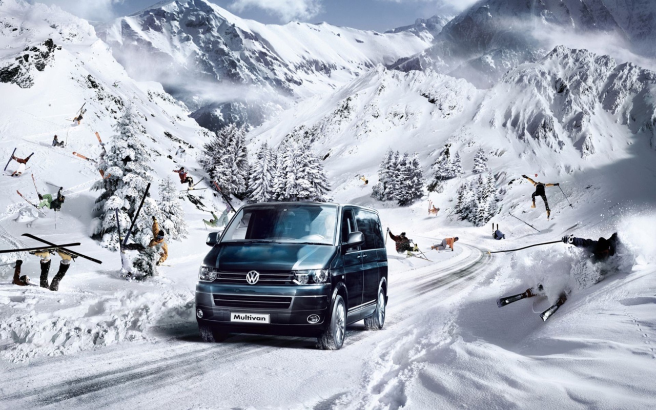 Фльксваген транспорт в горах