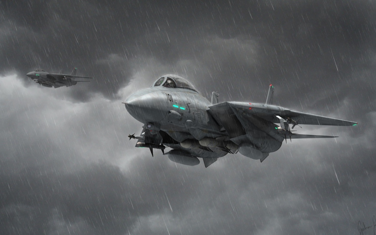 Истребители под дождем