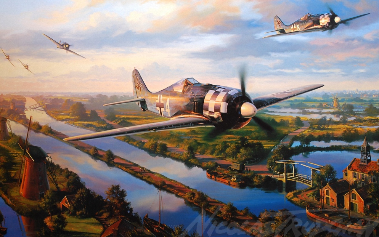 Немецкие самолеты в небе