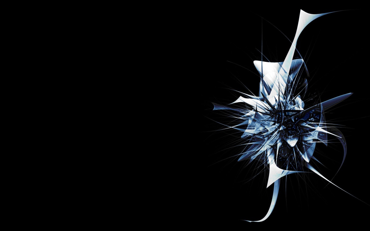 Абстрактная фигура на черных обоях