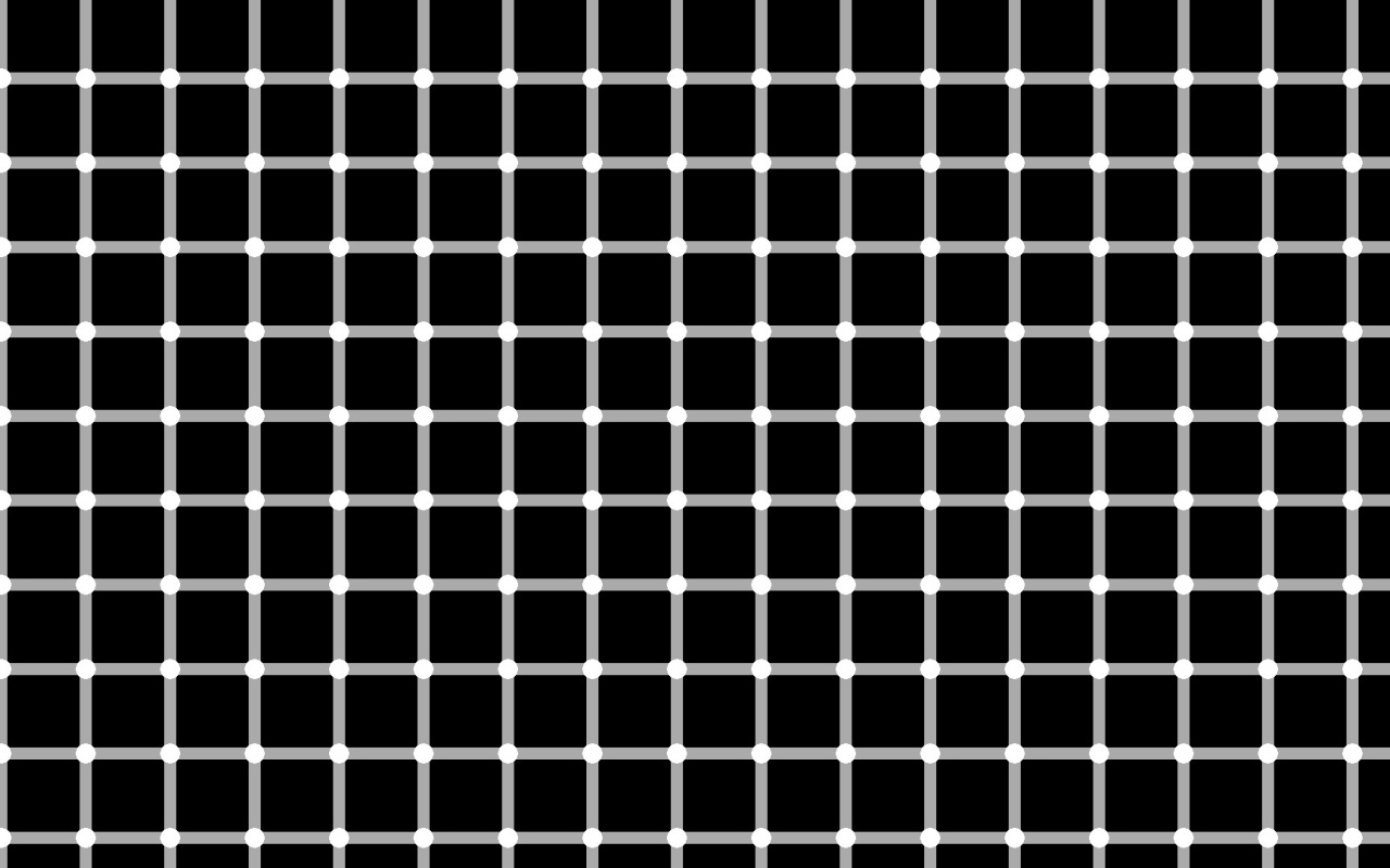 Оптическая иллюзия с решеткой