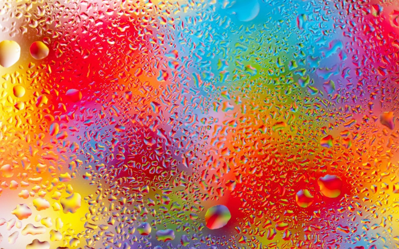 Kапли на радужном стекле