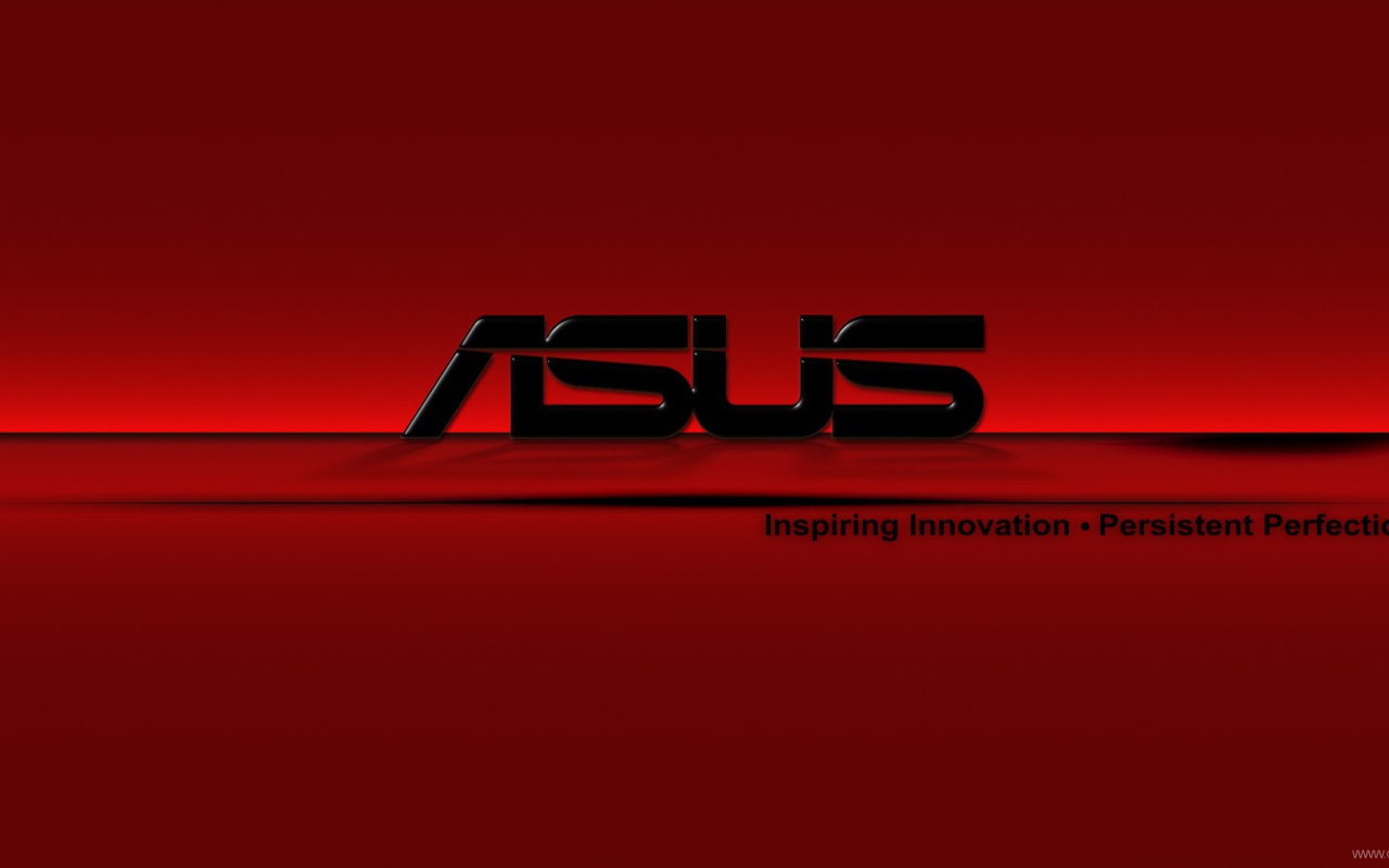 Логотип ASUS на красном фоне