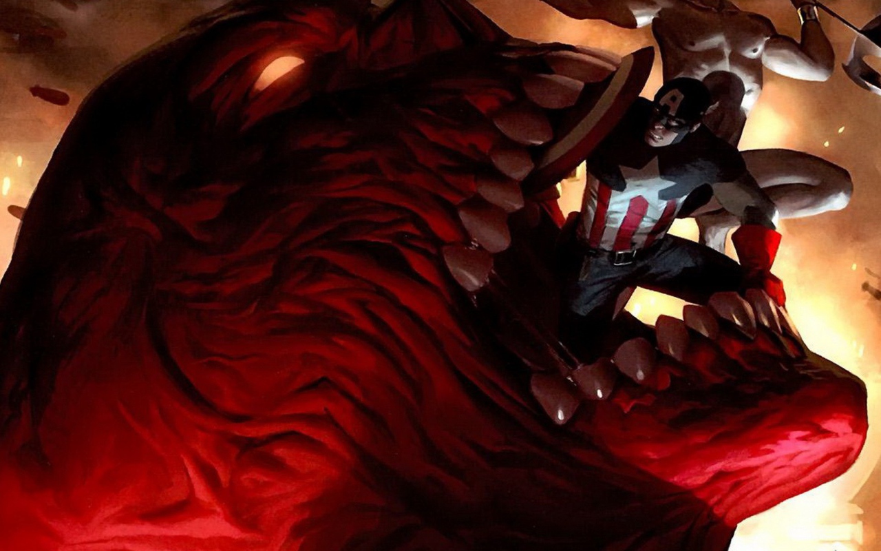 Капитан америка в красном черепе