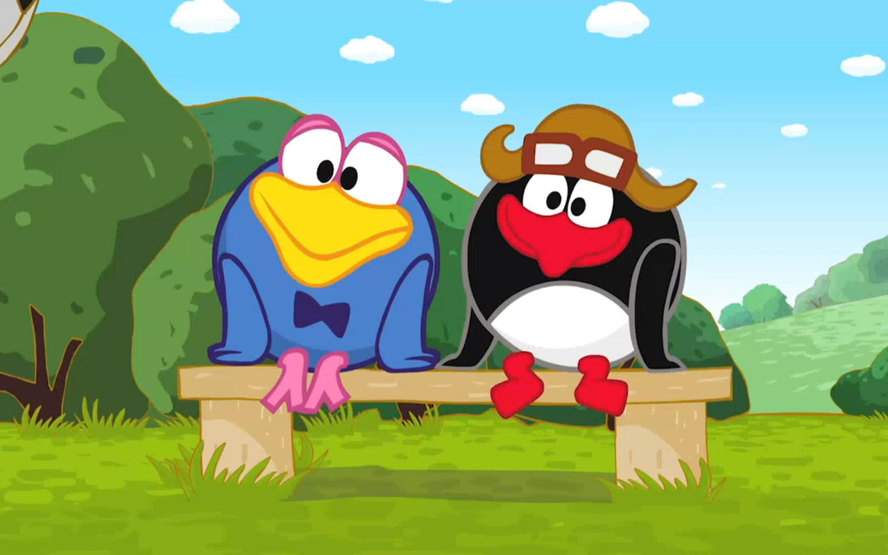 Кар-Карыч и Пин в мультфильме Смешарики