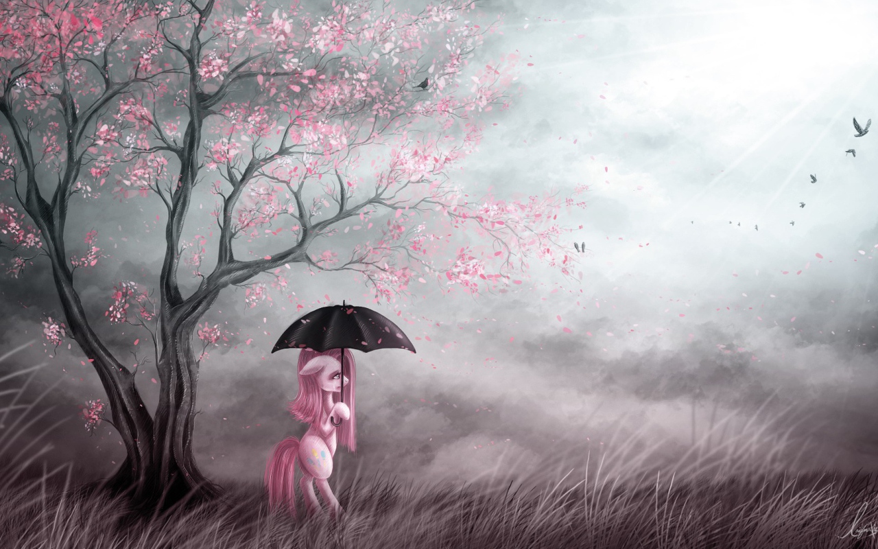 Мой маленький пони с зонтом