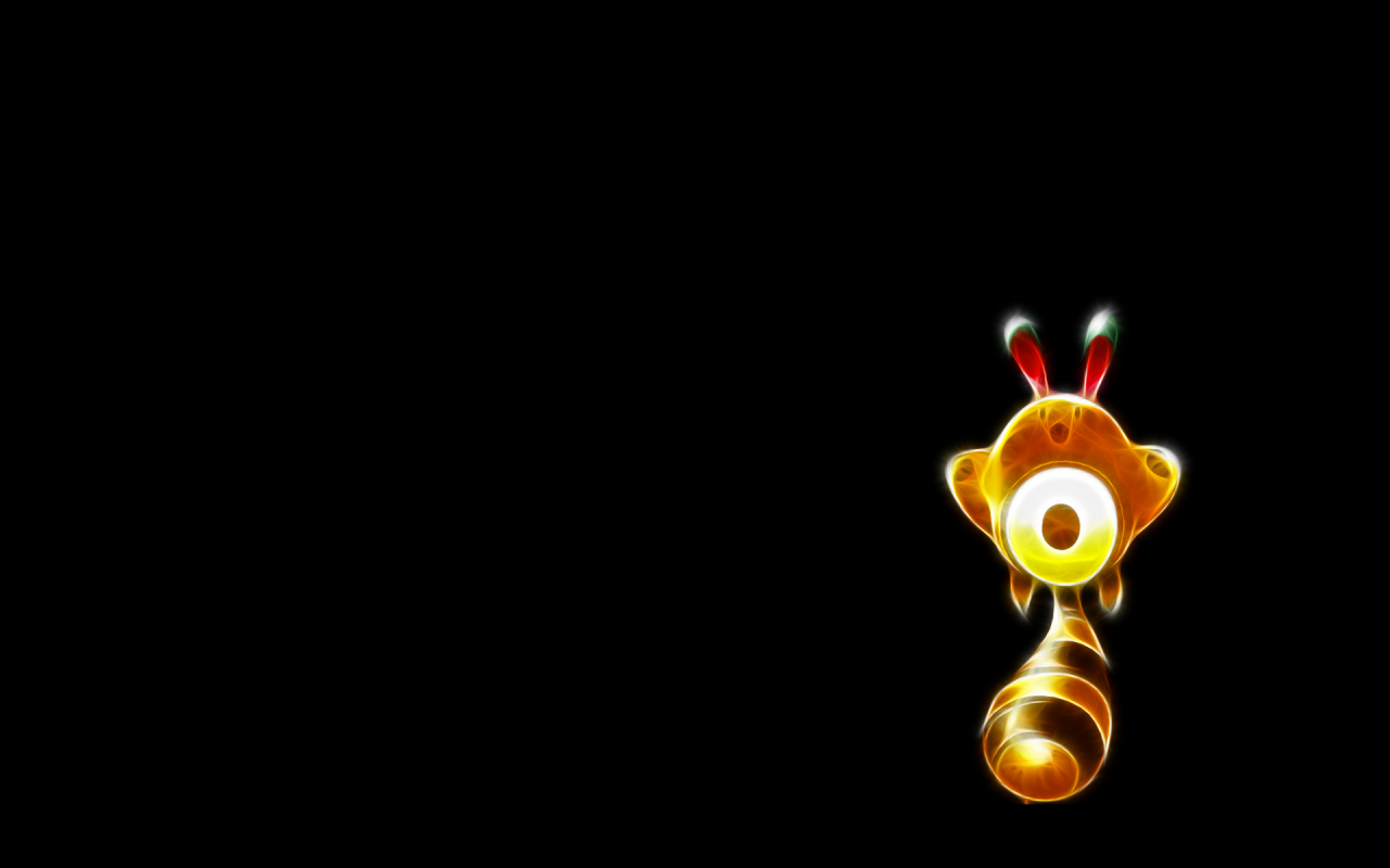 Покемон на черном фоне