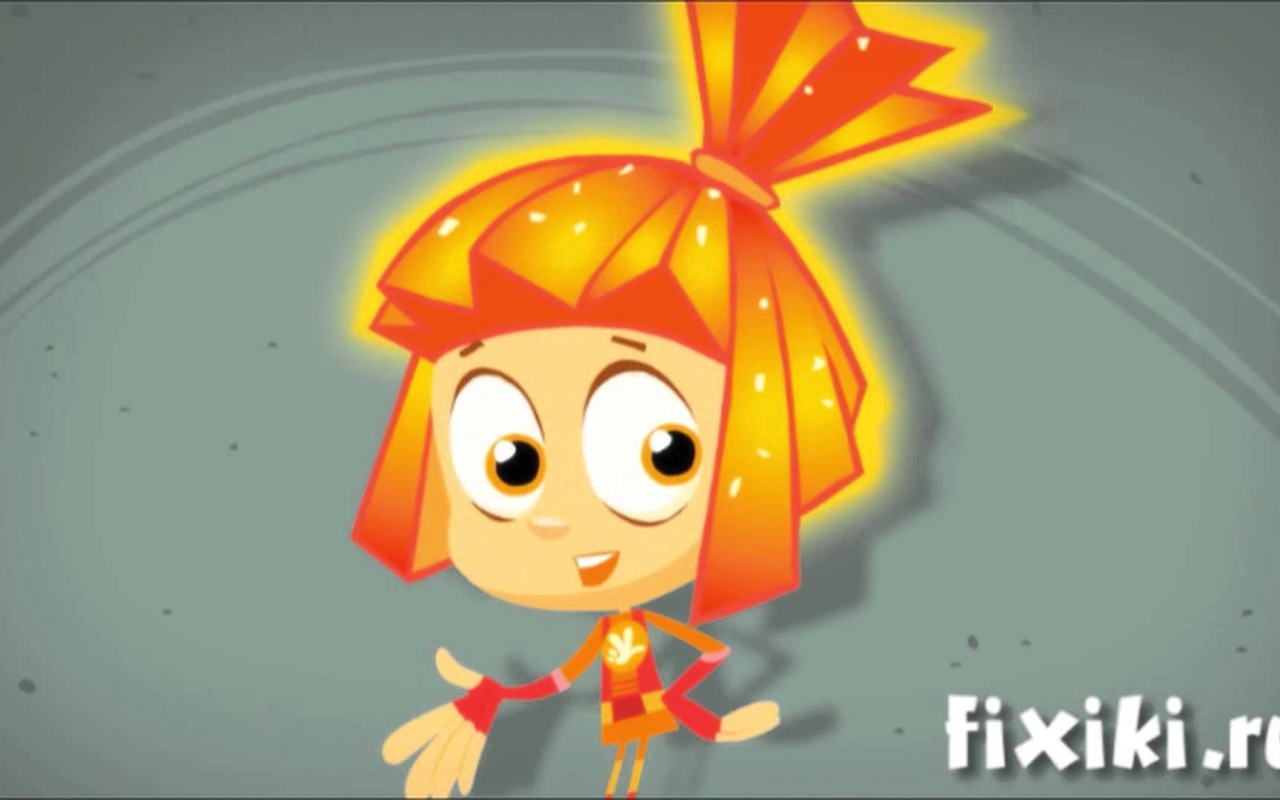 Рыжеволосая героиня мультфильма Фиксики