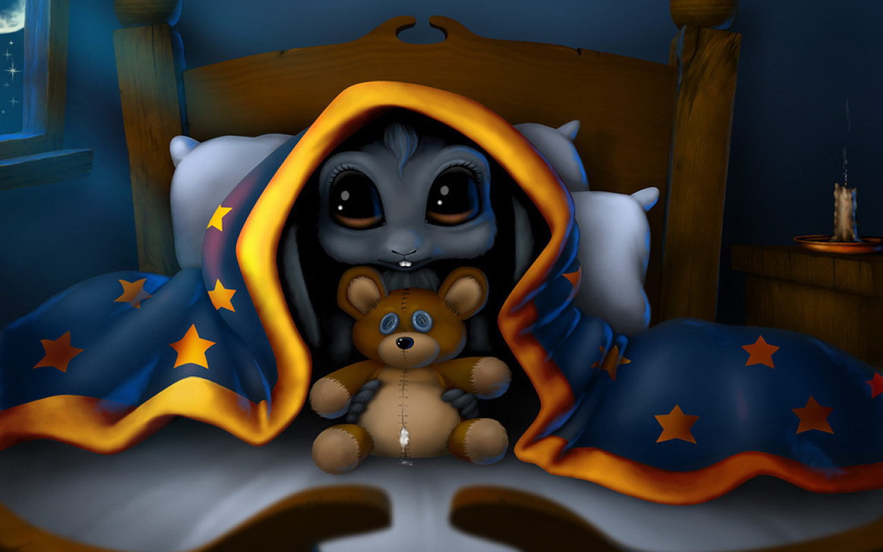 Игрушка под одеялом