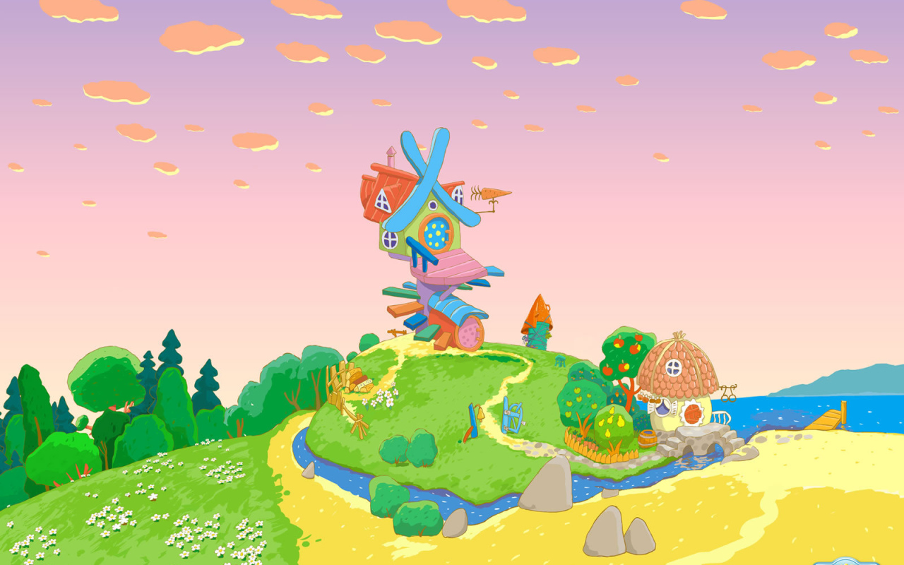 Дом Кроша и Ежика в мультфильме Смешарики