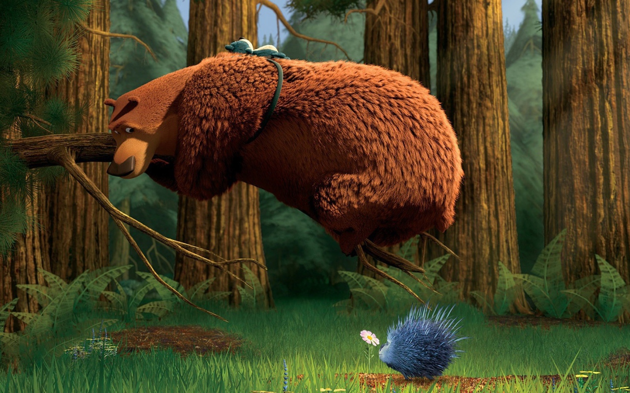 Медведь и ёжик