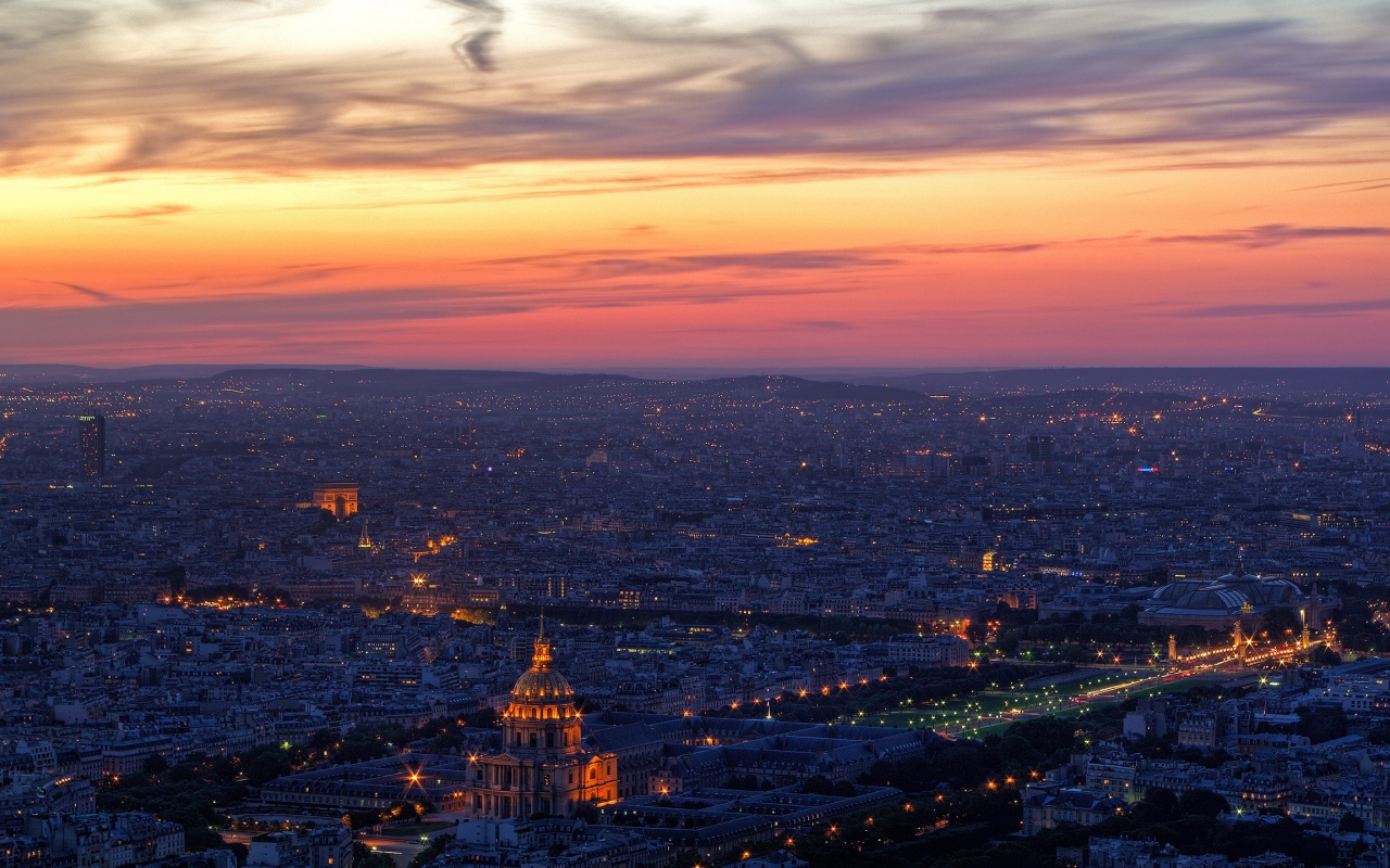 Город на вечерней заре