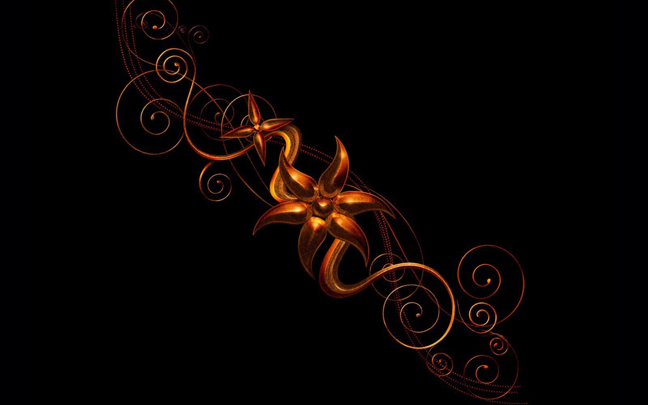 Орнамент на черном фоне