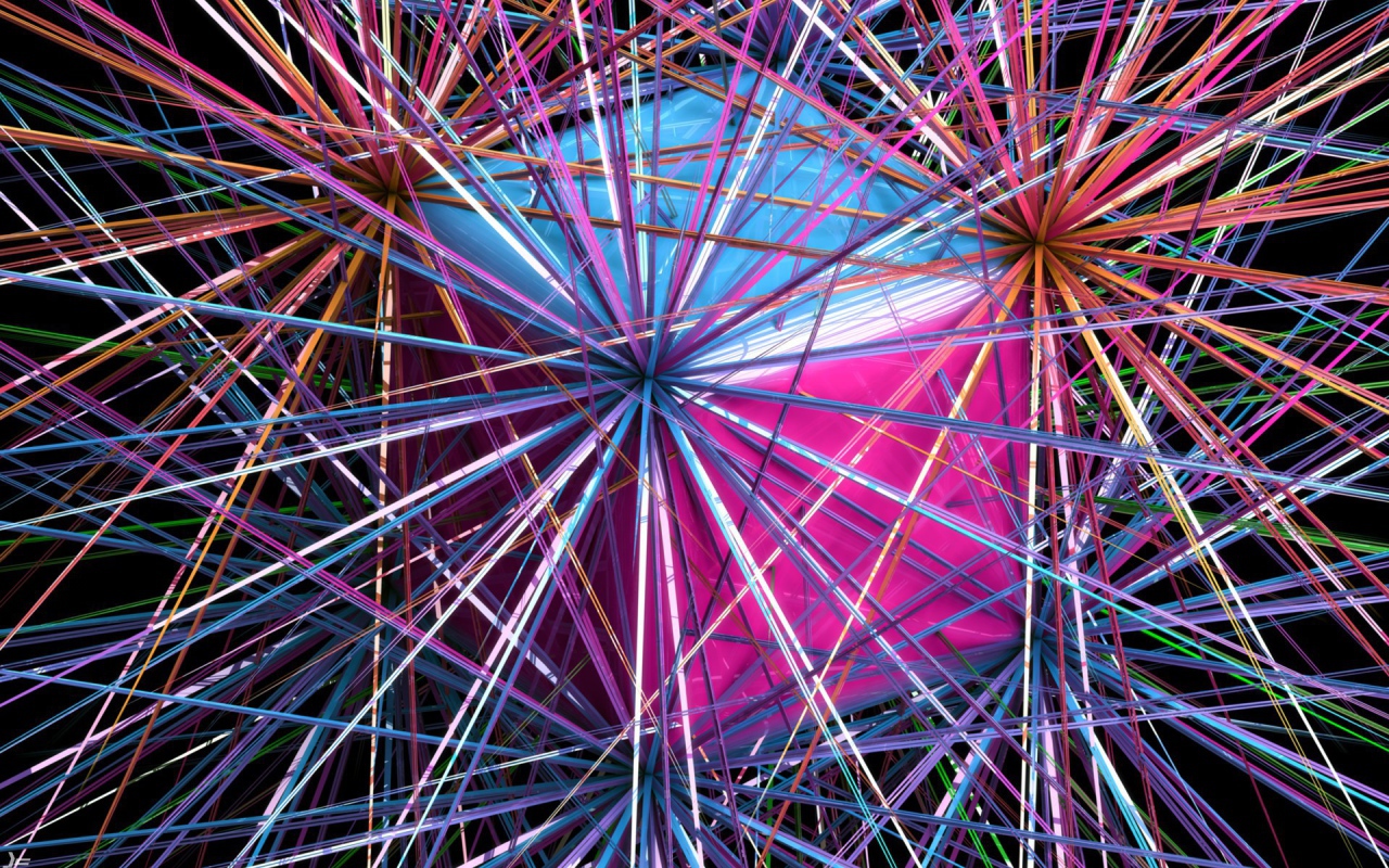 Куб и линии