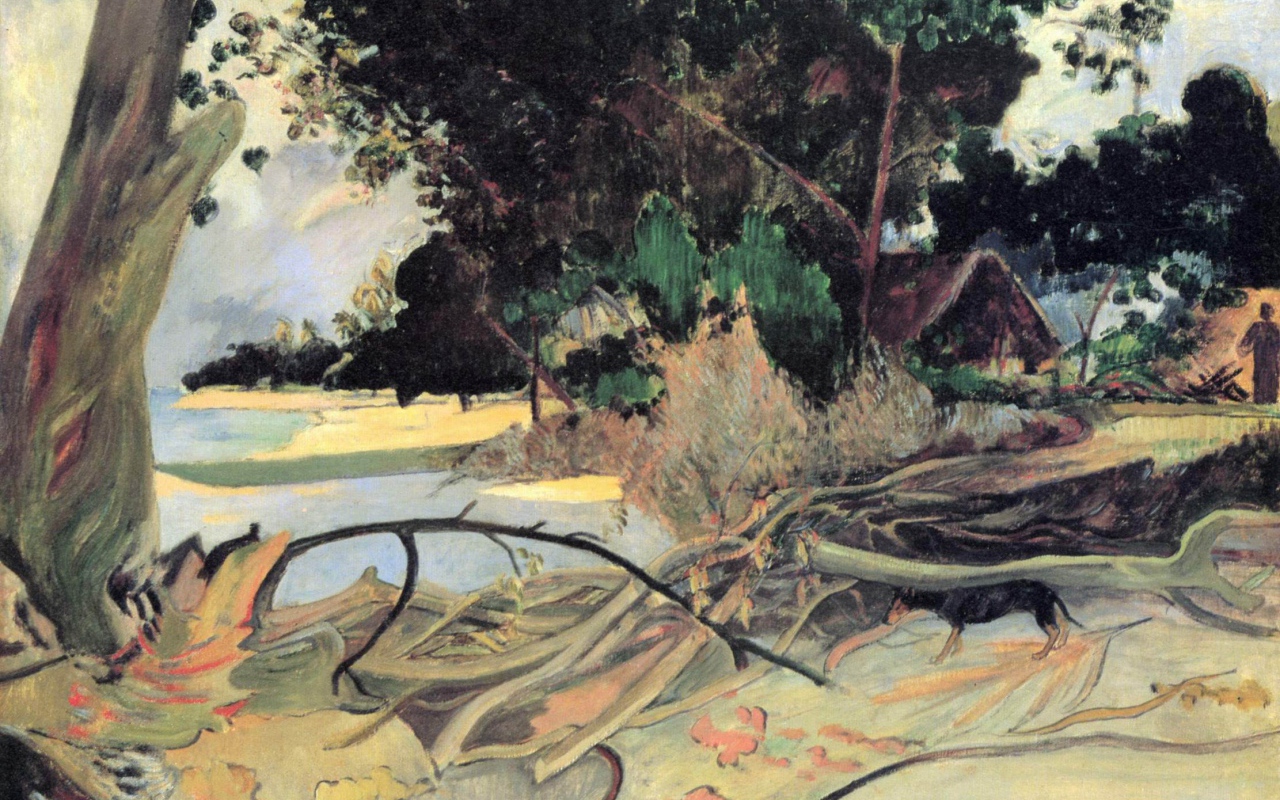 Картина Сезанна - ветвистое дерево