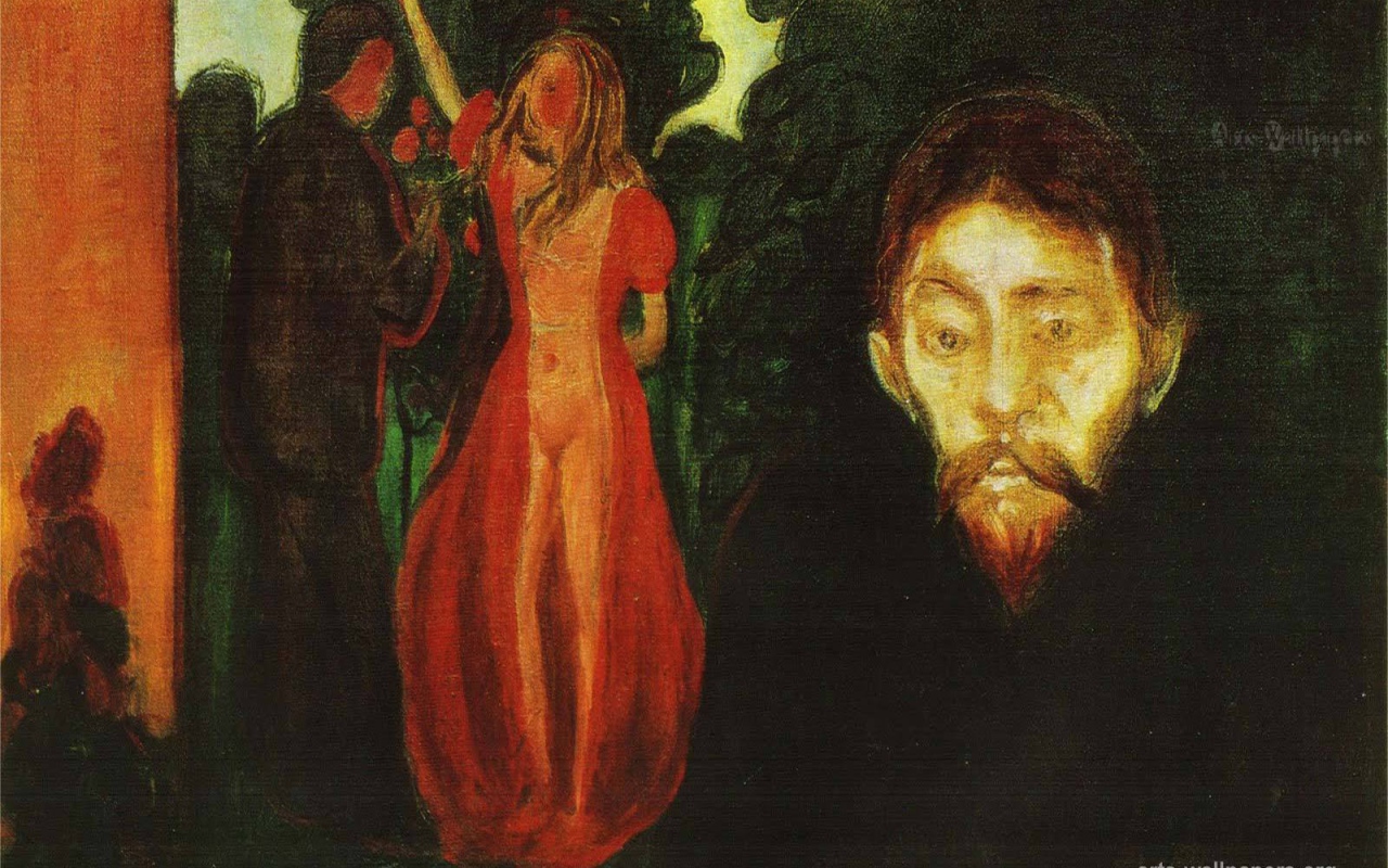 Картина Эдварда Мунка - Ревнивый человек