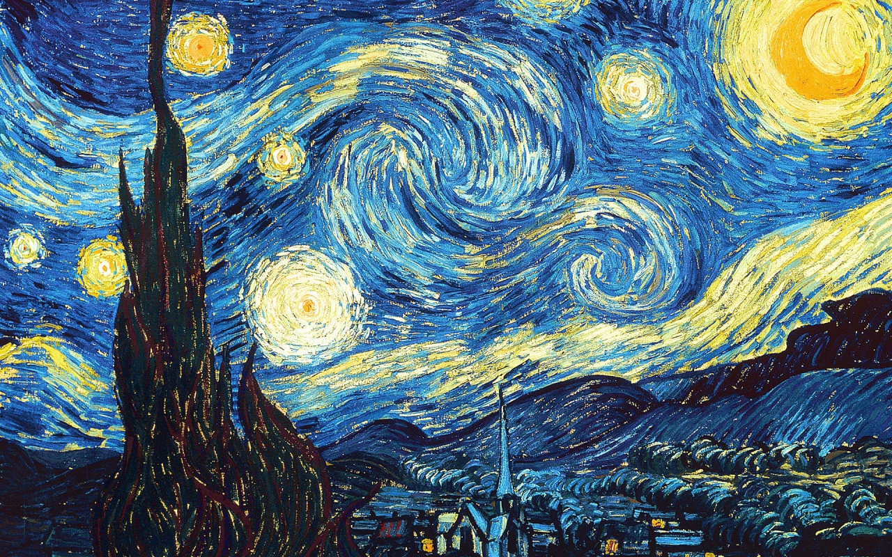Картина Винсента Ван Гога - Ночью