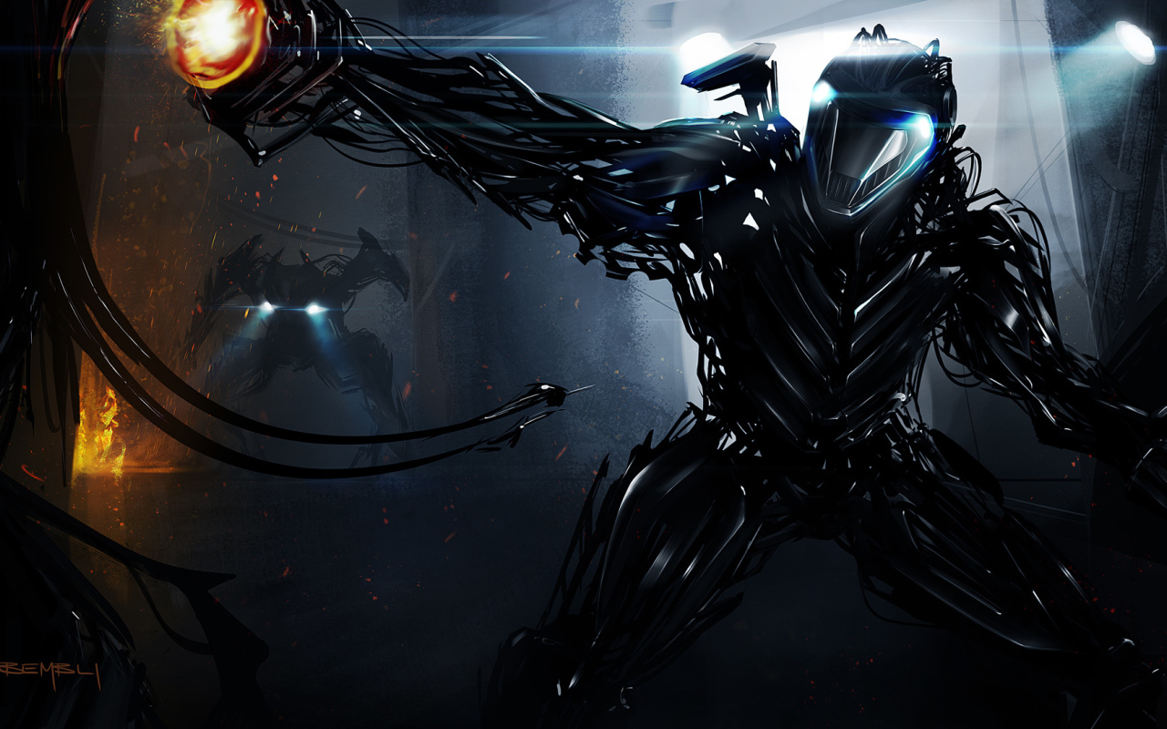 Фантастический монстр в ярости