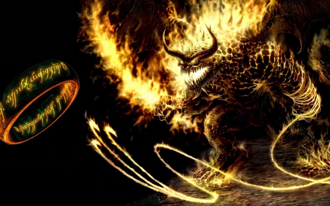 Огненный монстр с плеткой