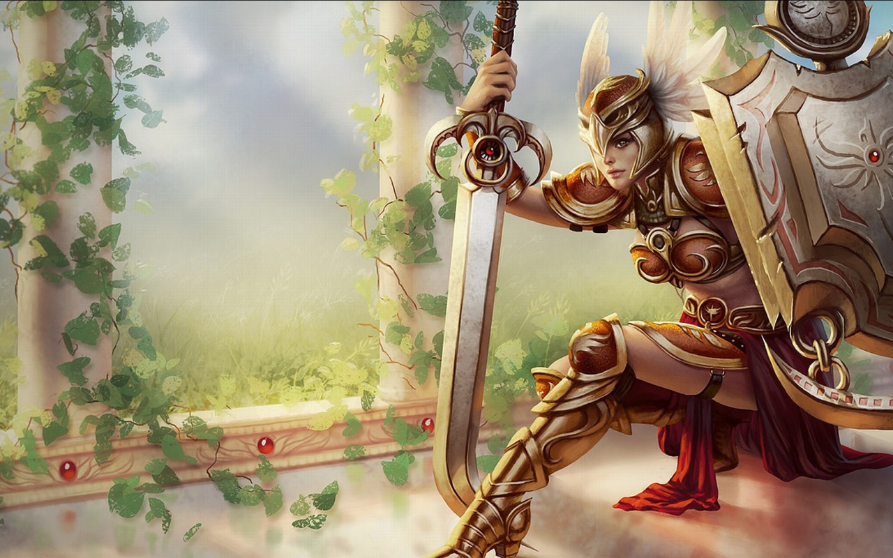 Девушка воин с мечом