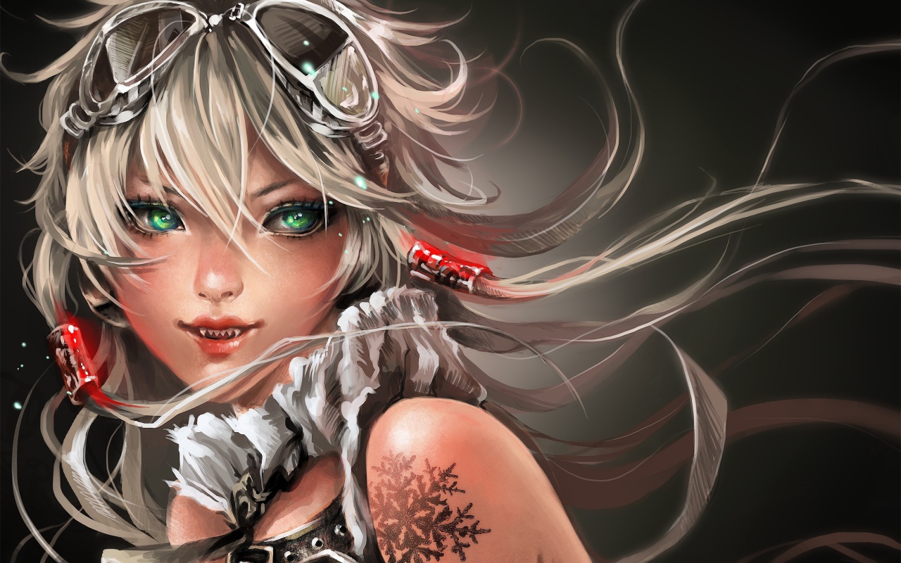 Зеленоглазая девушка вампир