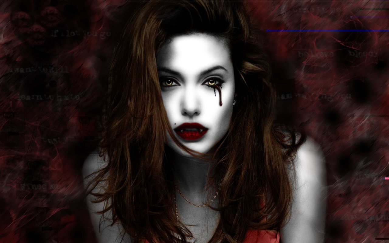 Прическа у девушки вампира