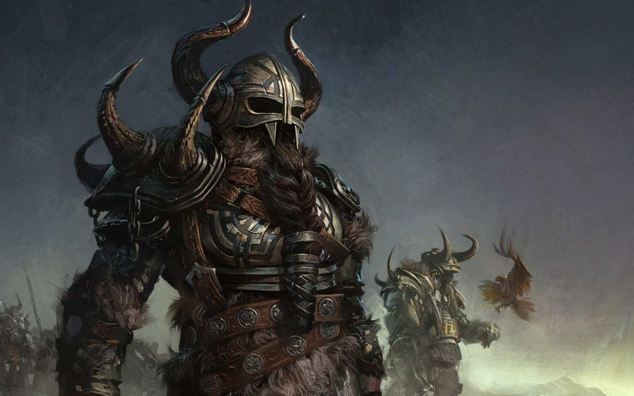 Рогатый шлем викинга