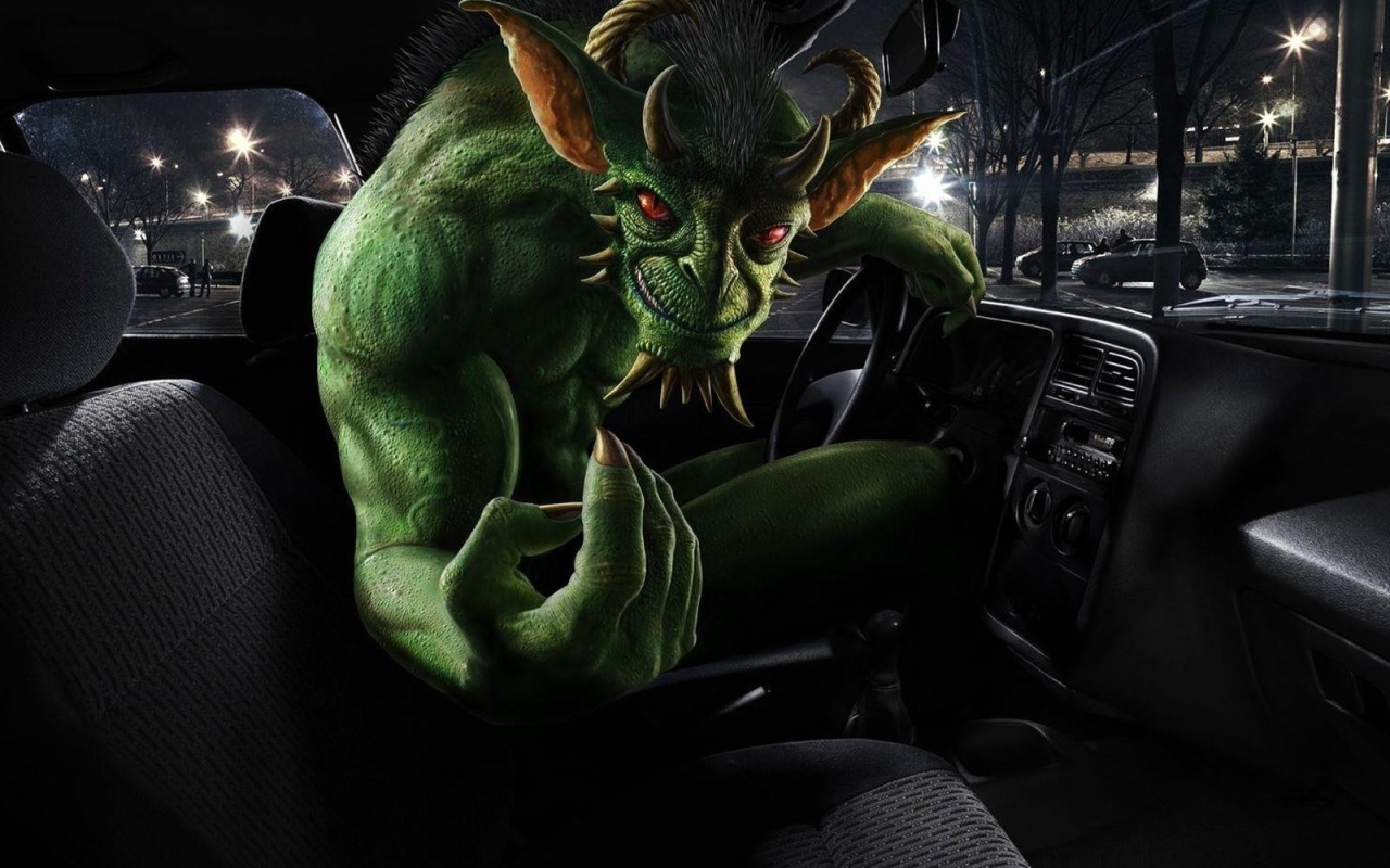 Монстр в автомобиле