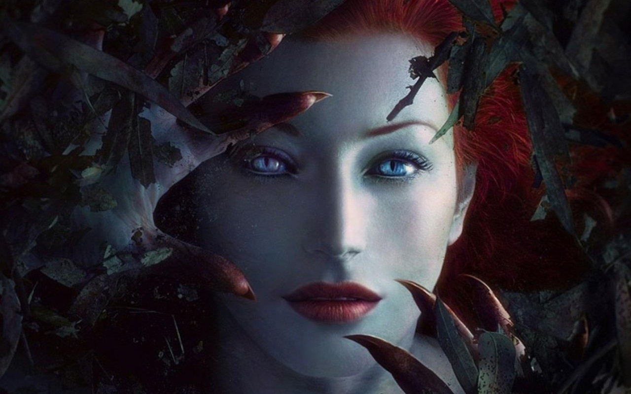 Рыжеволосая девушка вампир