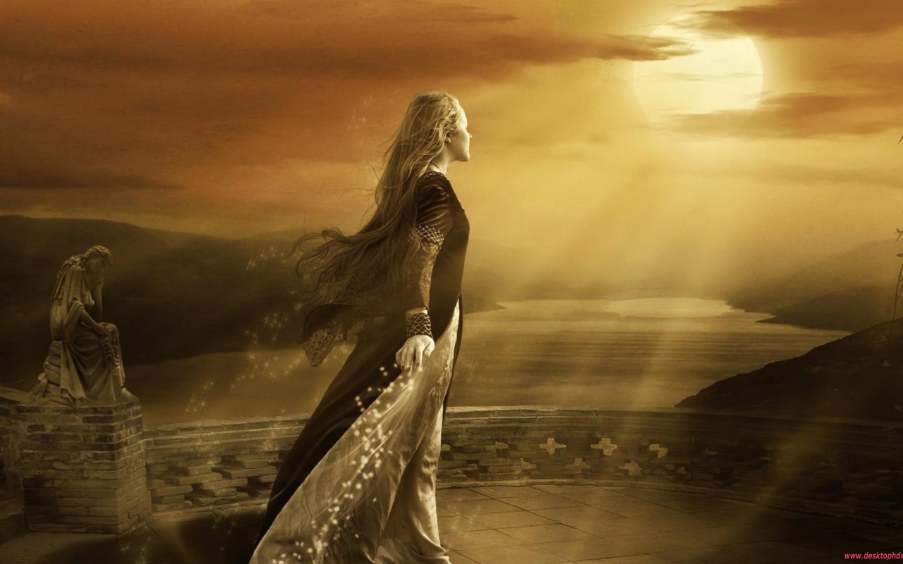 Девушка в лучах солнца