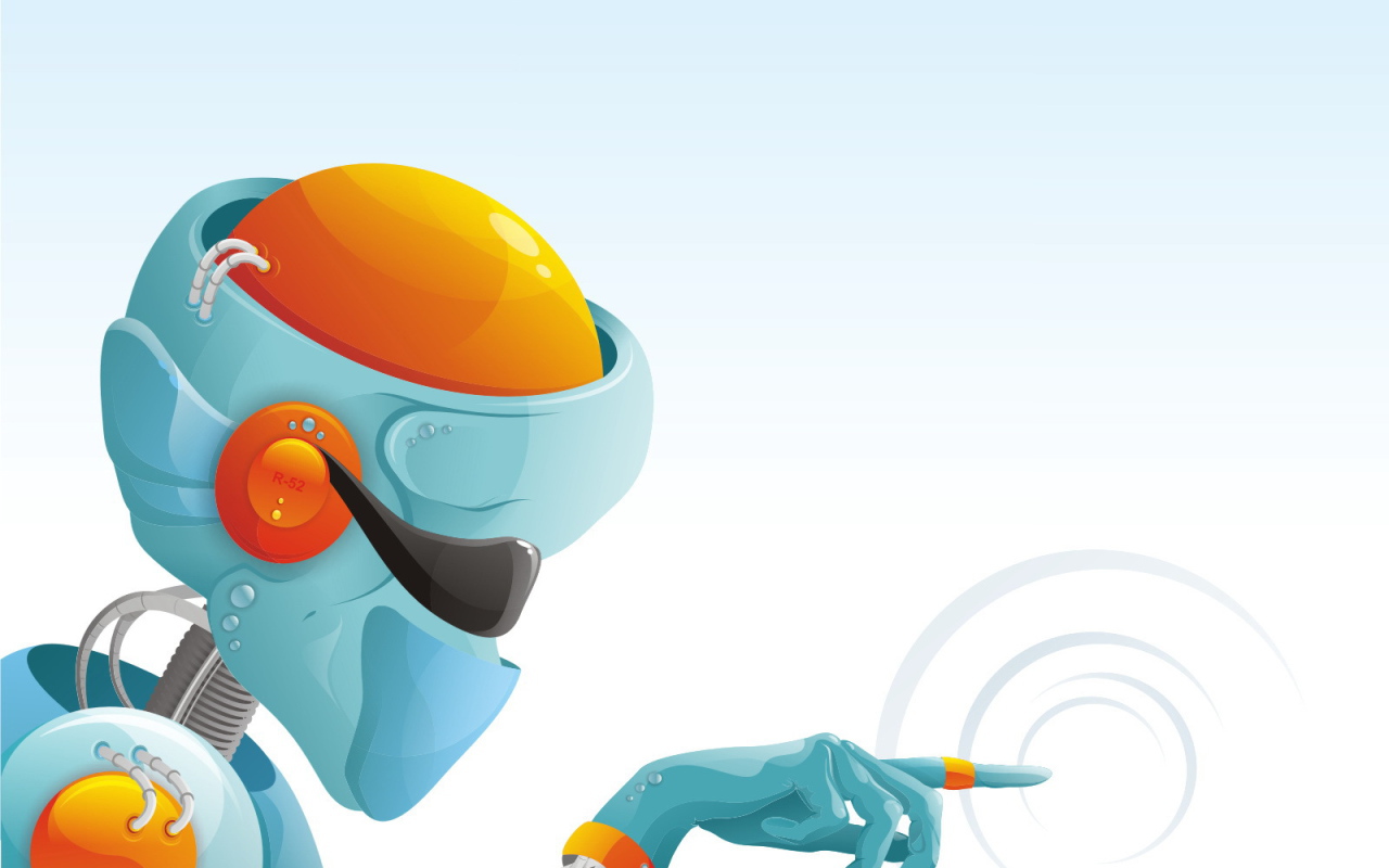 Желто синий робот