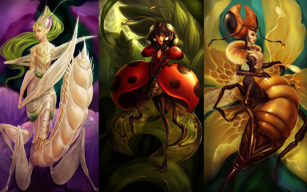 Насекомые девушки