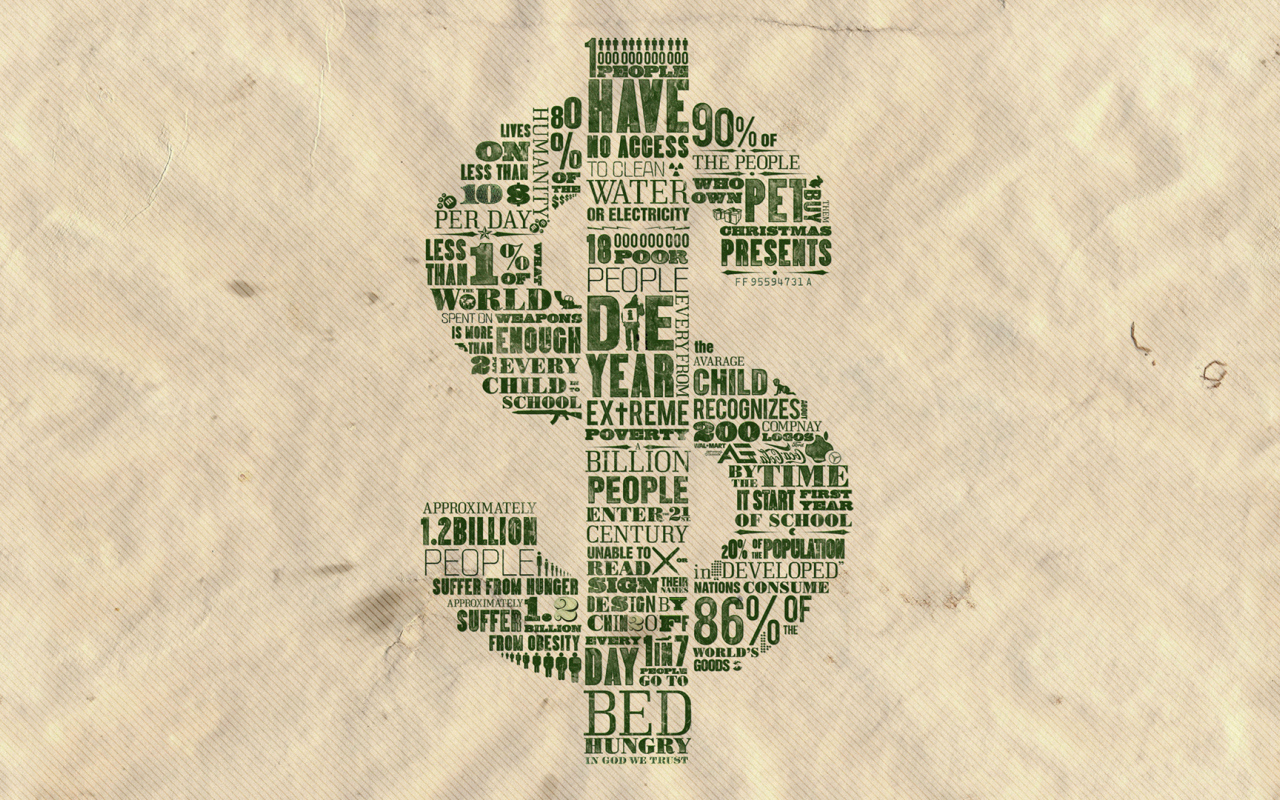 Стильный знак доллара