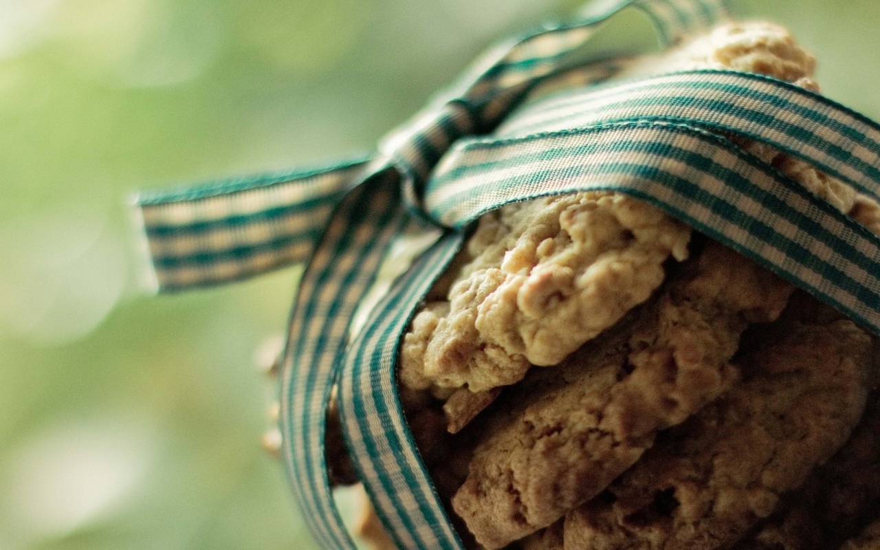 Домашнее печенье с бантиком