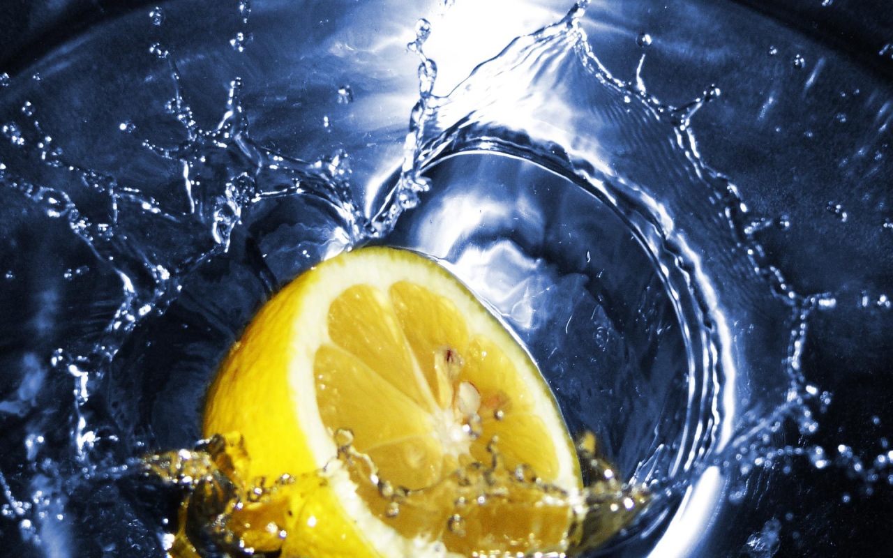 	   Lemon and water