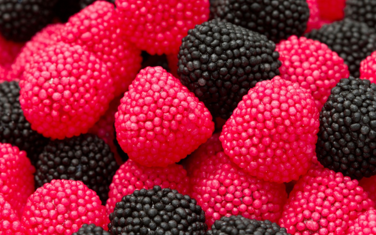 Красный и черный мармелад