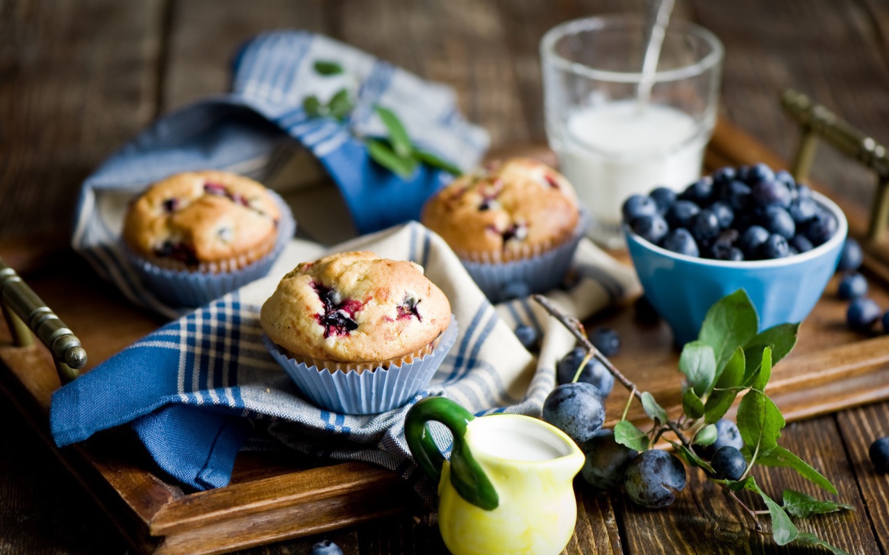 Кексы с голубикой