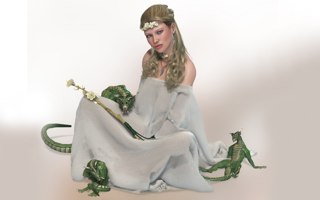 Девушка и зеленые чертики