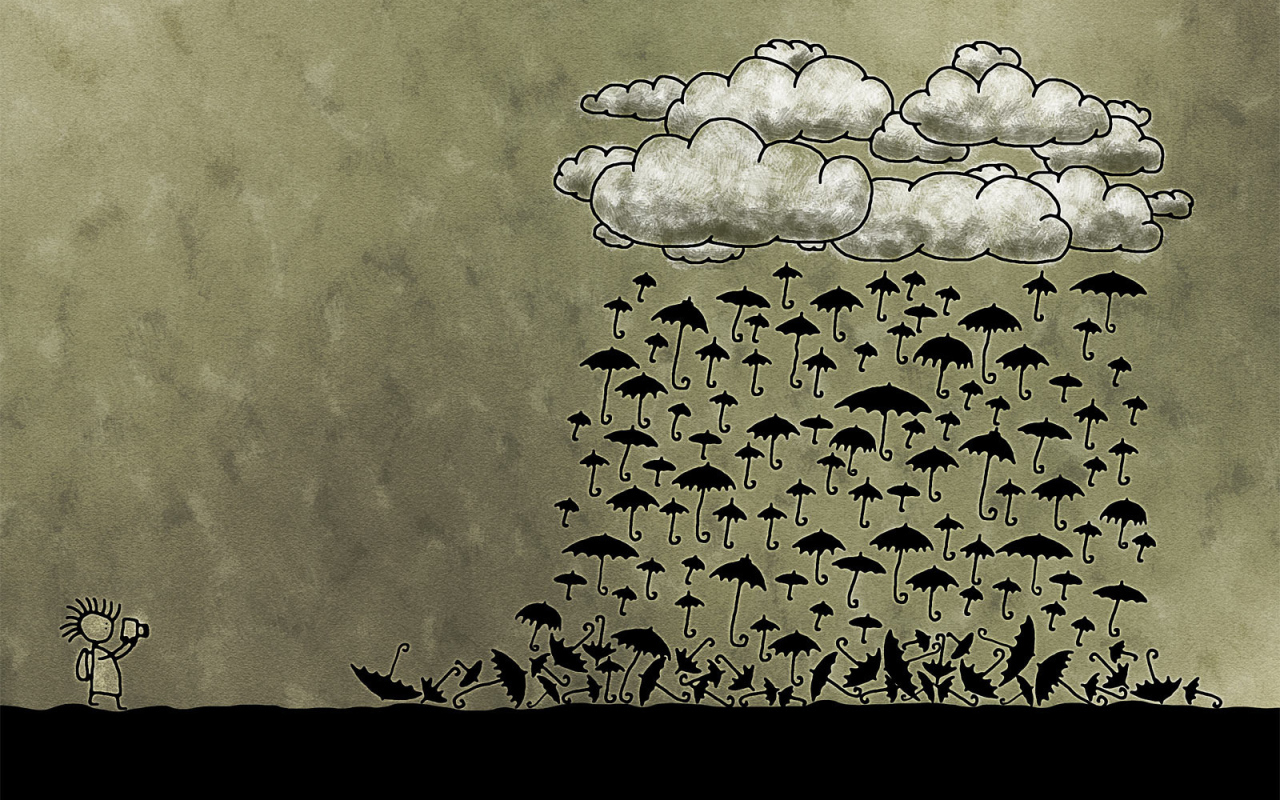 Дождь из зонтов