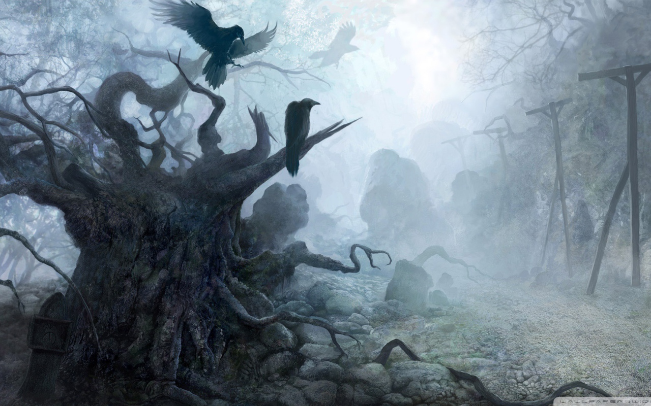 Мертвый лес из игры Ведьмак