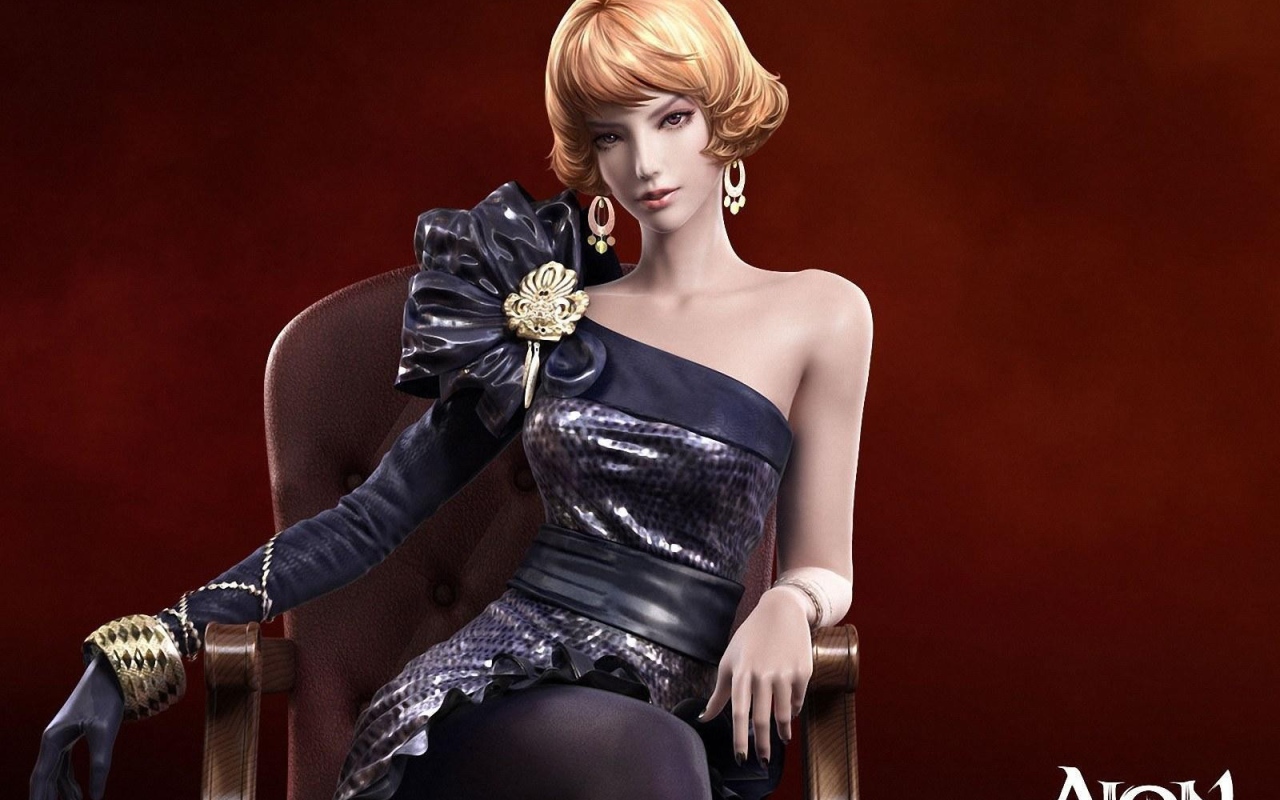 Девушка из видео игры Aion