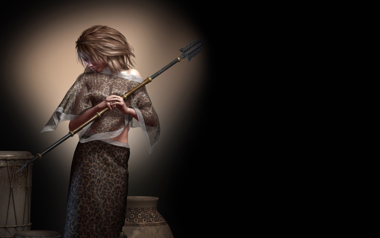 Девушка с копьем