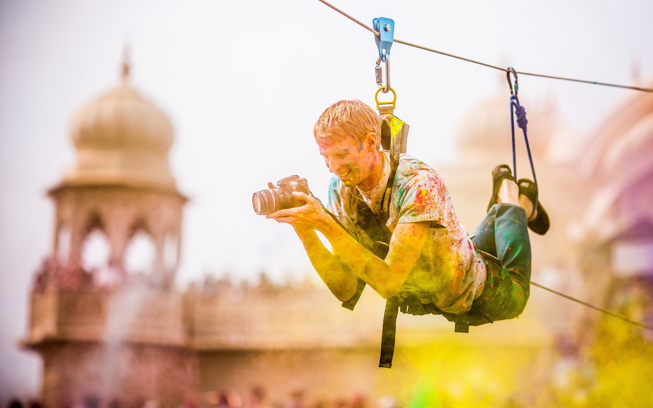 Фотограф на фестивале